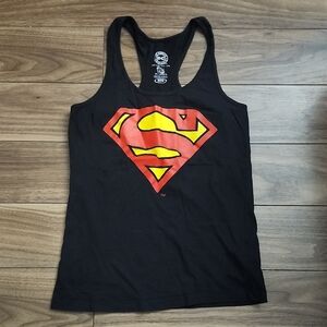 🔥Superman Tank Top, Black, Racerback